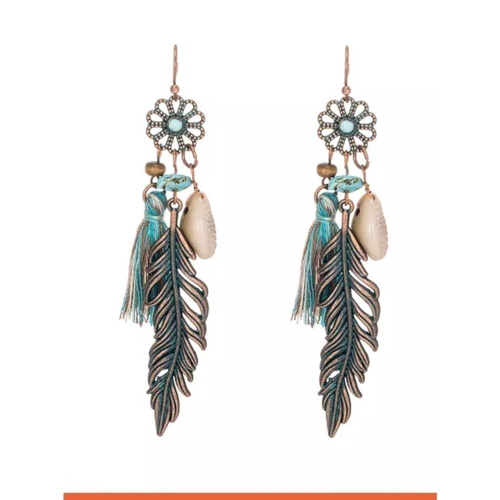 📩🎀🛍️2 for $10🎀🛍️BOHO Vintage ethnic Drop Long Earrings